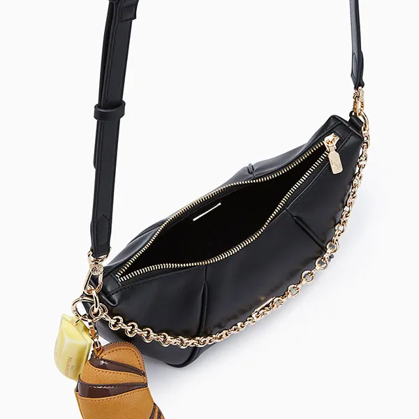 Túi Đeo Chéo Nữ Lyn Shi-O Crossbody Bag - Black L26CBWA091 Màu Đen