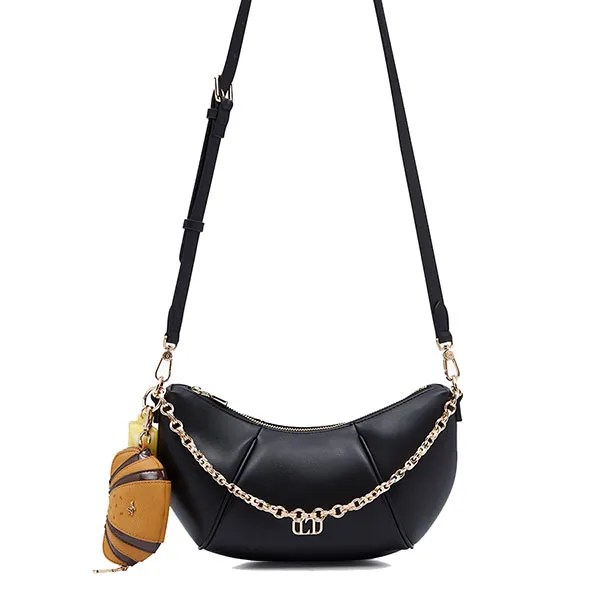 Túi Đeo Chéo Nữ Lyn Shi-O Crossbody Bag - Black L26CBWA091 Màu Đen