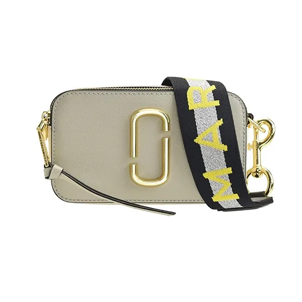 Túi Đeo Chéo Nữ Marc Jacobs Shoulder Bag Crossbody Mini Compact Snapshot Leather Màu Be