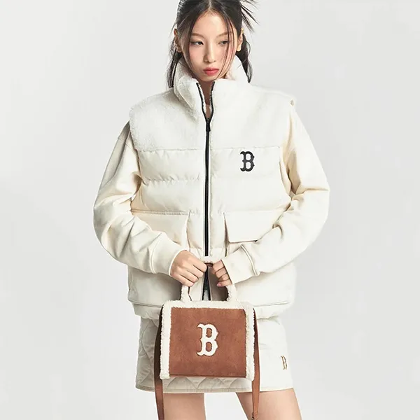 Túi Đeo Chéo Nữ MLB Basic Mustang Small Tote Bag Bos 3AORS0746-43CAS Màu Nâu