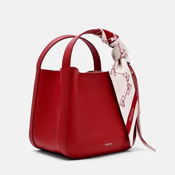 Túi Đeo Chéo Nữ Pedro Dana Leather Bucket Bag PW2-15060012-3 Red Màu Đỏ