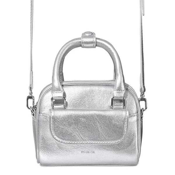 Túi Đeo Chéo Nữ Stand Oil Chubby Bag Tiny Màu Bạc
