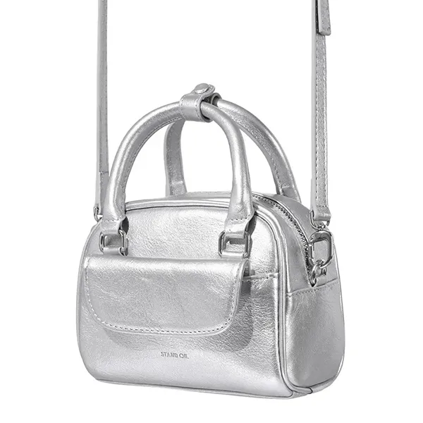 Túi Đeo Chéo Nữ Stand Oil Chubby Bag Tiny Màu Bạc