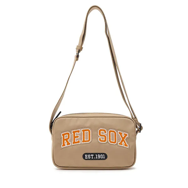 Túi Đeo Chéo Unisex MLB Varsity Nylon BOS 3ACRM014N-43BGD Màu Be