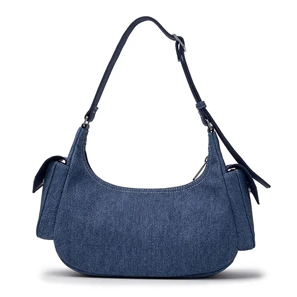 Túi Đeo Vai MLB Basic Mega Logo Denim Cargo Bag New York Yankees Indigo 3ABQM034N-50INS Màu Xanh