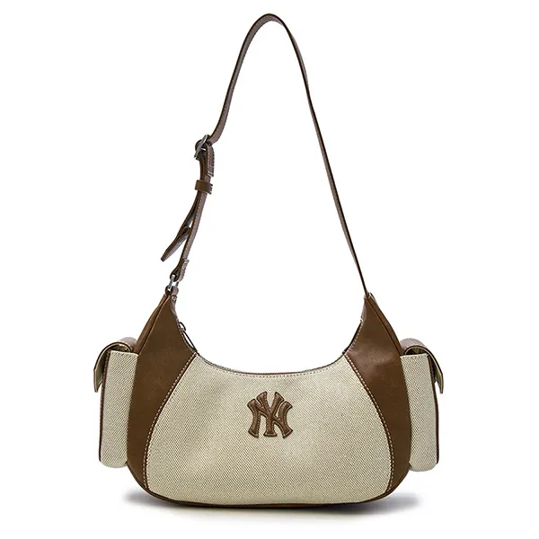 Túi Đeo Vai MLB Canvas Vintage Cargo Bag New York Yankees Cream 3ABQBV15N-50CRD Màu Kem Nâu