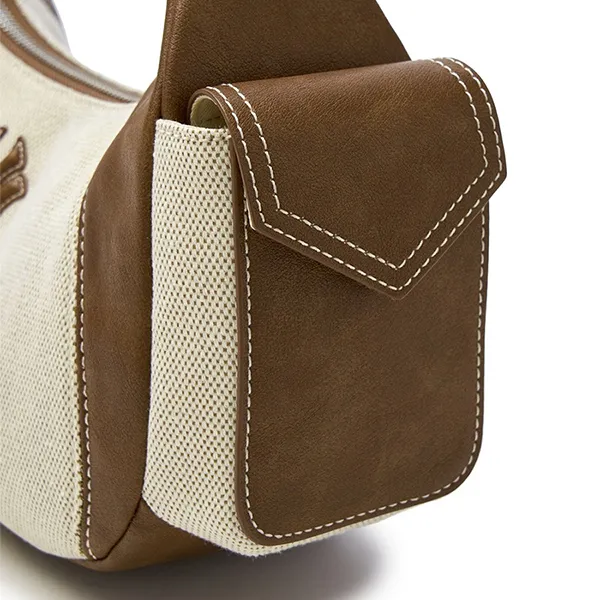 Túi Đeo Vai MLB Canvas Vintage Cargo Bag New York Yankees Cream 3ABQBV15N-50CRD Màu Kem Nâu