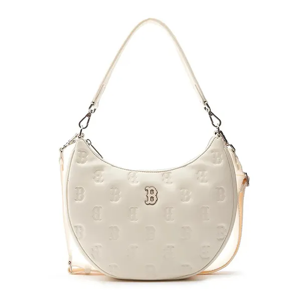 Túi Đeo Vai MLB Classic Monogram Embo Cross Type Boho Boston Red Sox Shoulder Bag 3ABQS093N-43CRD Màu Trắng