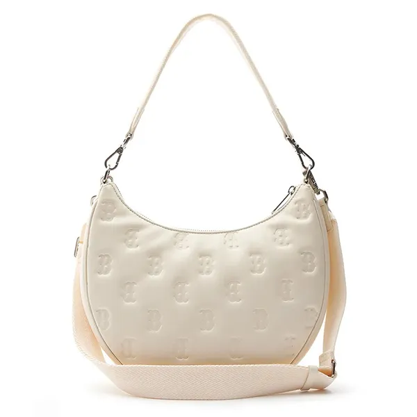 Túi Đeo Vai MLB Classic Monogram Embo Cross Type Boho Boston Red Sox Shoulder Bag 3ABQS093N-43CRD Màu Trắng