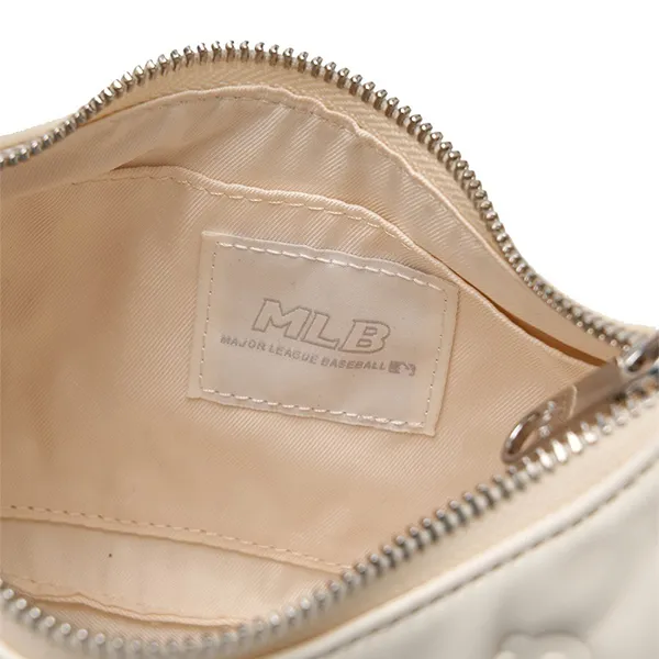 Túi Đeo Vai MLB Embo Monogram Boston Red Sox Hobo Bag 3ABQS024N-43CRD Màu Kem