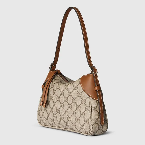 Túi Đeo Vai Nữ Gucci GG Emblem Small Shoulder Bag Beige 815218-FAEAA-9762 Màu Be