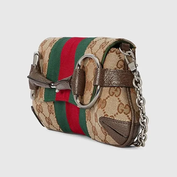 Túi Đeo Vai Nữ Gucci Horsebit Chain Small Shoulder Bag Beige 764339-FACM2-8747 Màu Be Xanh