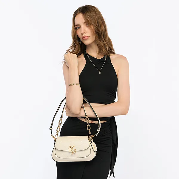 Túi Đeo Vai Nữ Lyn Alenza S Shoulder Bag L26CBWA133 Ivory Màu Trắng