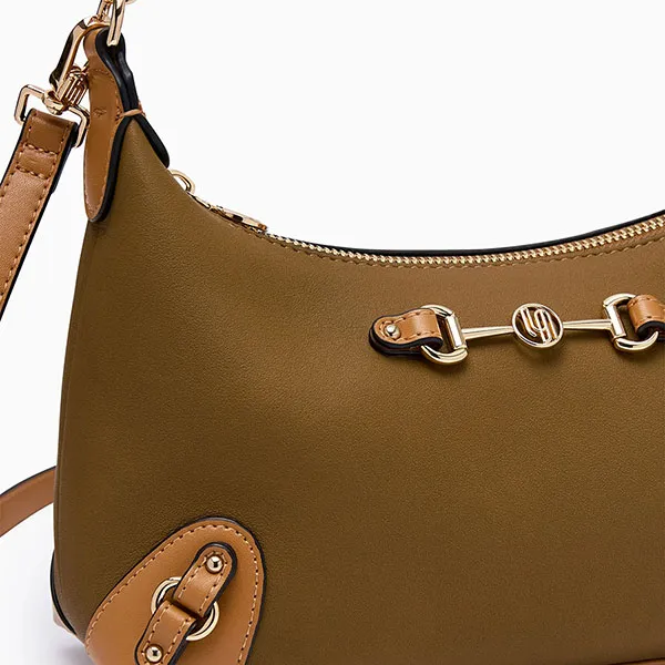 Túi Đeo Vai Nữ Lyn Arizonia Infinite Shoulder Bag L26CBWA084 Dark Green Màu Nâu Rêu