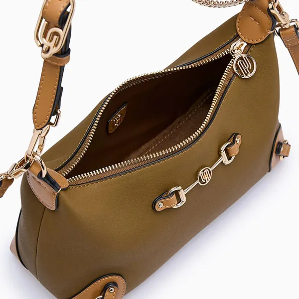 Túi Đeo Vai Nữ Lyn Arizonia Infinite Shoulder Bag L26CBWA084 Dark Green Màu Nâu Rêu