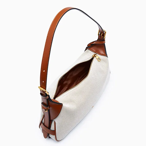 Túi Đeo Vai Nữ Lyn Gem Infinite M Shoulder Bag L26CBWA043 Tan Màu Trắng/Nâu