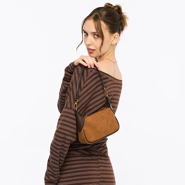 Túi Đeo Vai Nữ Lyn Gem Infinite S Shoulder Bag L26CBWA044 Tan Màu Nâu