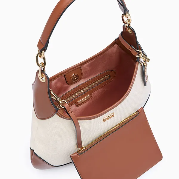 Túi Đeo Vai Nữ Lyn Neva Hobo Crossbody Bag - Beige L26CBWA099 Màu Nâu Be
