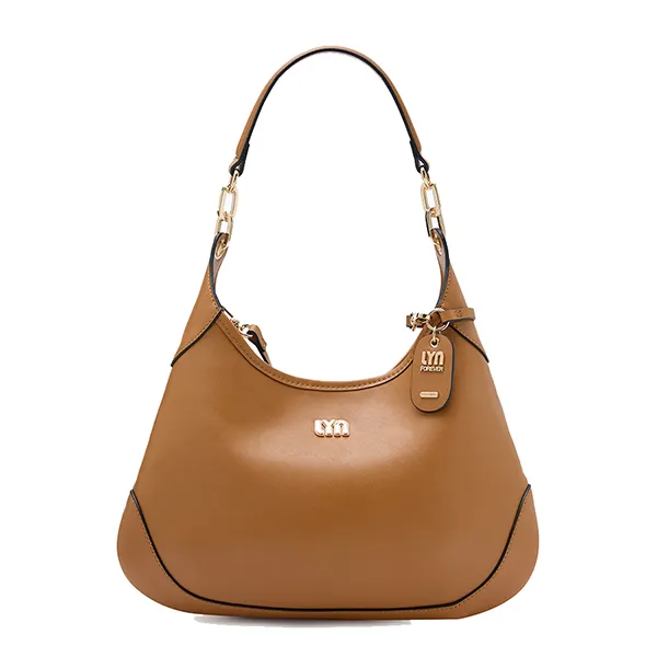 Túi Đeo Vai Nữ Lyn Neva Hobo Crossbody Bag - Caramel L26CBWA099 Màu Nâu