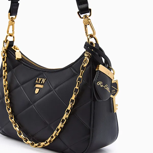 Túi Đeo Vai Nữ Lyn Re-Edit Rosee Emb S Shoulder Bag L26CBWA122 Black Màu Đen