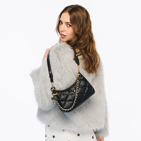 Túi Đeo Vai Nữ Lyn Re-Edit Rosee Emb S Shoulder Bag L26CBWA122 Black Màu Đen