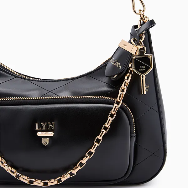 Túi Đeo Vai Nữ Lyn Re-Edit Rosee Quilt M Shoulder Bag L26CBWA121 Black Màu Đen