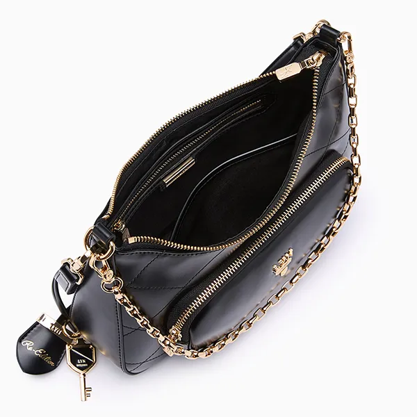 Túi Đeo Vai Nữ Lyn Re-Edit Rosee Quilt M Shoulder Bag L26CBWA121 Black Màu Đen