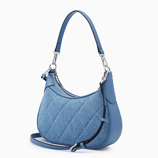 Túi Đeo Vai Nữ Lyn Rexha Denim Mini Shoulder Bag Blue Variation 2 L26CBWA113 Màu Xanh