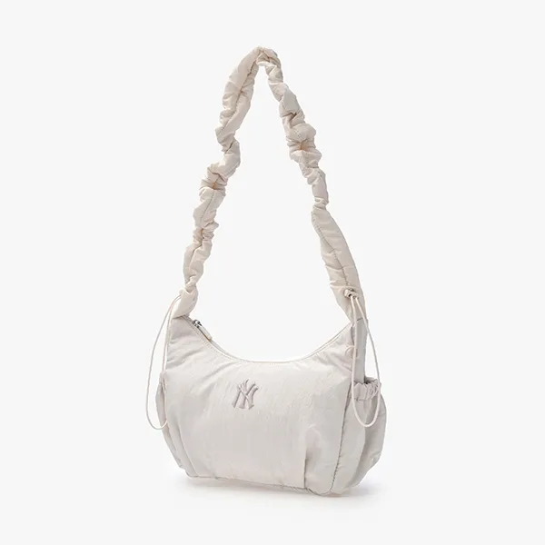 Túi Đeo Vai Nữ MLB Basic Athleisure Hobo Bag New York Yankees Cream 3ABQA015N-50CRS Màu Kem