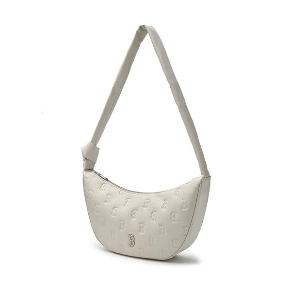 Túi Đeo Vai Nữ MLB Classic Mono Crack Embo Crossbody New York Yankees White 3ACRMV15N-43WHS Màu Trắng Ngà