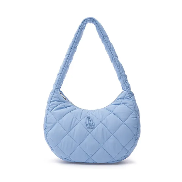 Túi Đeo Vai Nữ MLB Korea Quilted Hobo Bag Medium LA Dodgers Blue 3ABQM0936-07SBS Màu Xanh