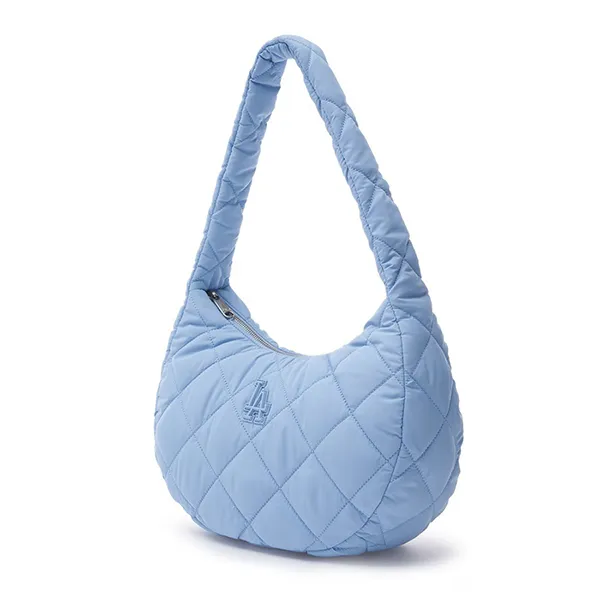 Túi Đeo Vai Nữ MLB Korea Quilted Hobo Bag Medium LA Dodgers Blue 3ABQM0936-07SBS Màu Xanh