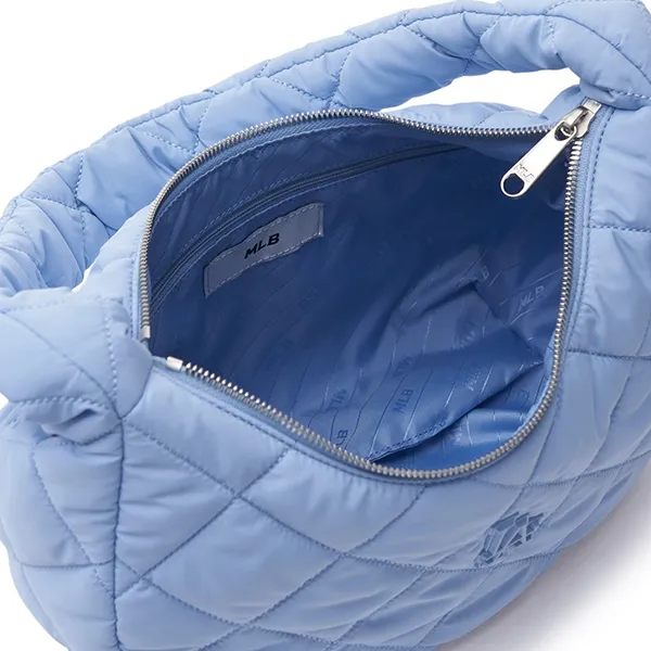 Túi Đeo Vai Nữ MLB Korea Quilted Hobo Bag Medium LA Dodgers Blue 3ABQM0936-07SBS Màu Xanh