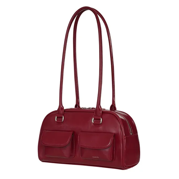 Túi Đeo Vai Nữ Stand Oil Chubby Bag Red Wine Màu Đỏ Rượu