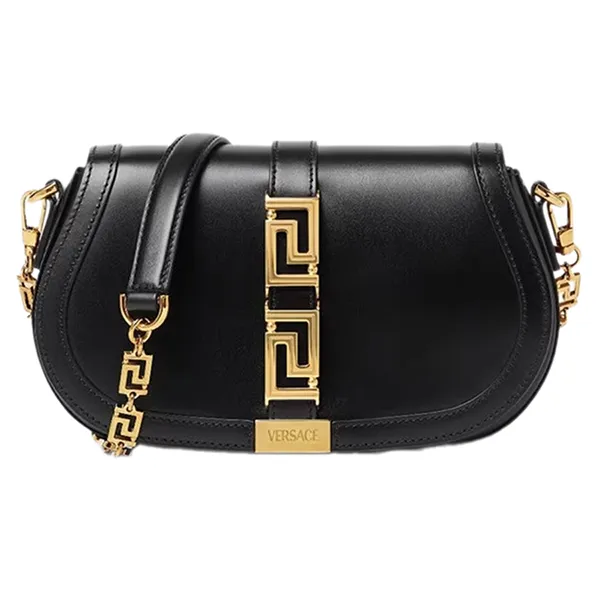 Túi Đeo Vai Nữ Versace Greca Goddess Shoulder Bag Màu Đen