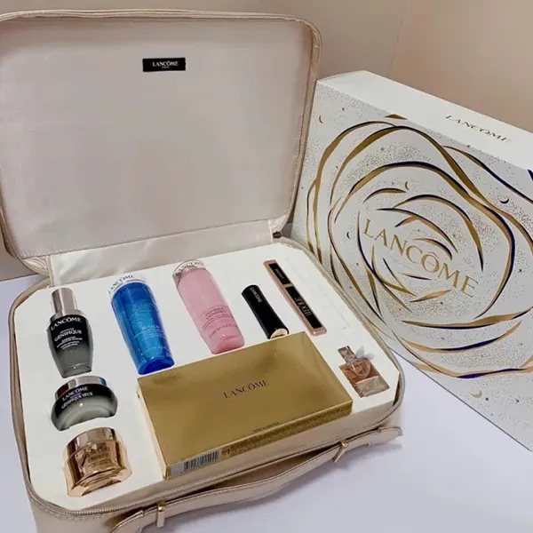Túi Đựng Đồ Mỹ Phẩm Nữ Lancôme Holiday Beauty Box Màu Vàng Gold