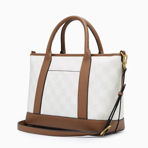 Túi Tote Nữ Lyn Blondie Infinite L Bag Ivory L26CBWA078 Màu Trắng Nâu