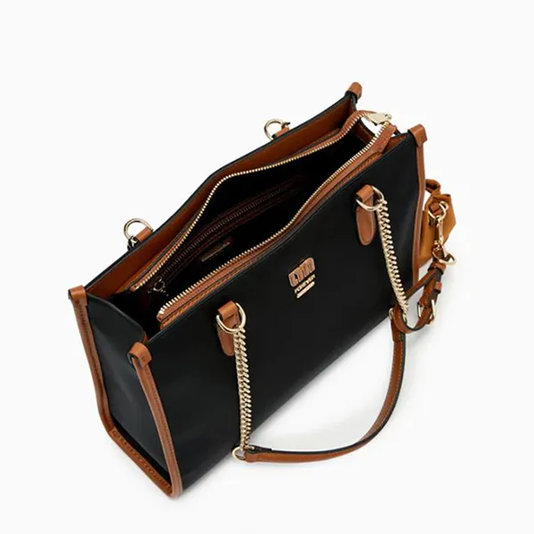 Túi Tote Nữ Lyn Malik L Bag Black LL25FBF039 Màu Đen