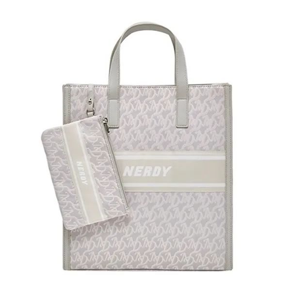 Túi Tote Nữ Nerdy Monogram 2Way Cross Bag Light Gray PNEF22AA053501 Màu Xám Họa Tiết
