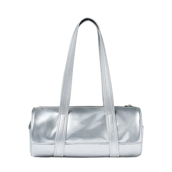 Túi Trống Nữ Acme' De La Vi Enamel Duffel Shoulder Bag ADLV-24SS-ACENDS-SVR Màu Bạc