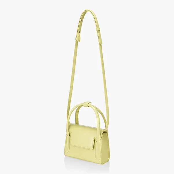 Túi Xách Tay Nữ Find Kapoor Marty Bag 18 Crinkled Lime Màu Vàng Nhạt