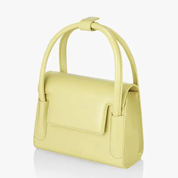 Túi Xách Tay Nữ Find Kapoor Marty Bag 18 Crinkled Lime Màu Vàng Nhạt