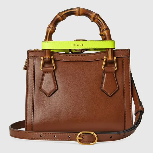 Túi Xách Tay Nữ Gucci Diana Mini Tote Brown Màu Nâu