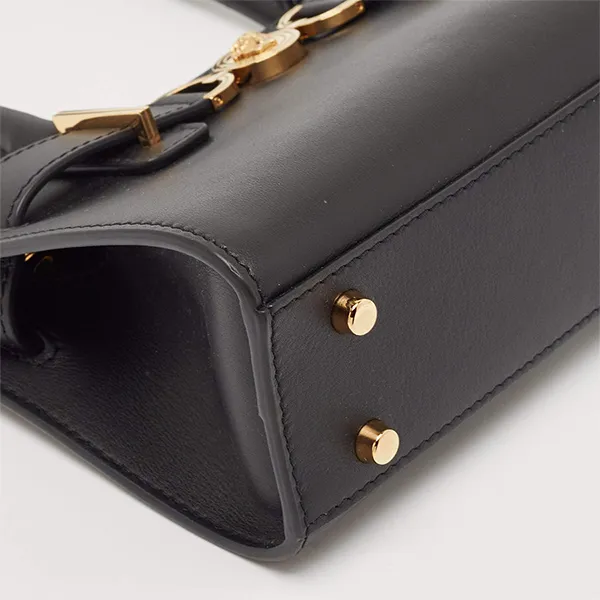 Túi Xách Tay Nữ Versace Black Leather Small Medusa 95 Tote Màu Đen