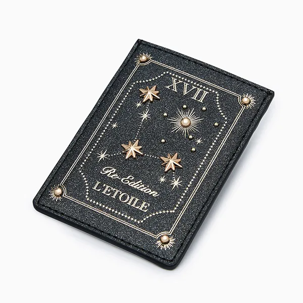 Ví Đựng Thẻ Nữ Lyn Astor Card Holder Wallet - Glitter Black L25FWWA040 Màu Đen