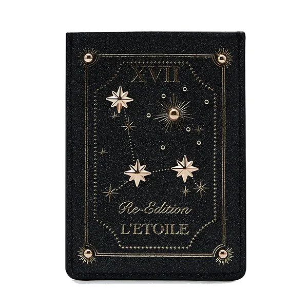 Ví Đựng Thẻ Nữ Lyn Astor Card Holder Wallet - Glitter Black L25FWWA040 Màu Đen