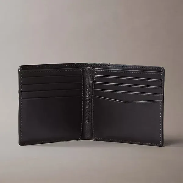 Ví Nam Calvin Klein CK Allover Monogram Logo Bifold Wallet Black 4G1020G - 001 Màu Đen