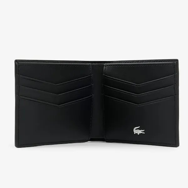 Ví Nam Lacoste Small Ossian Leather Billfold NH5052OI 000 Màu Đen
