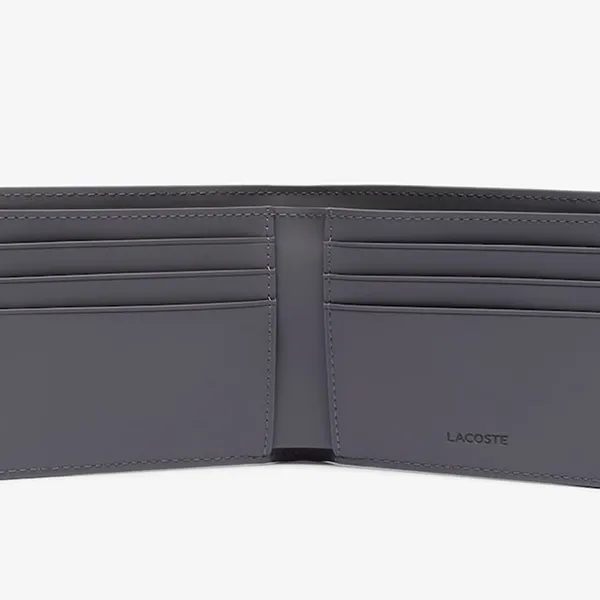 Ví Nam Lacoste Small The Blend Billfold NH3697LX Q82 Màu Xám