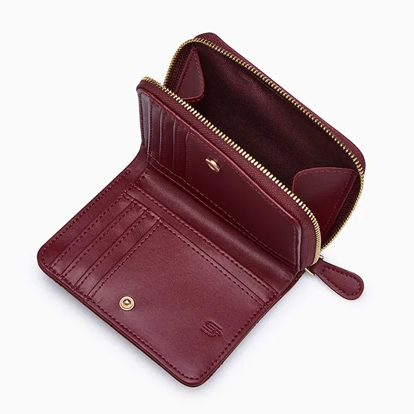 Ví Nữ Lyn Cheryl Infinite Short Wallet - Red L26CWWA047 Màu Đỏ Mận